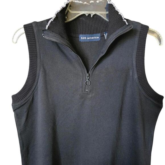 525 America Sleeveless Black Zip-Up Dress - Picture 4 of 9